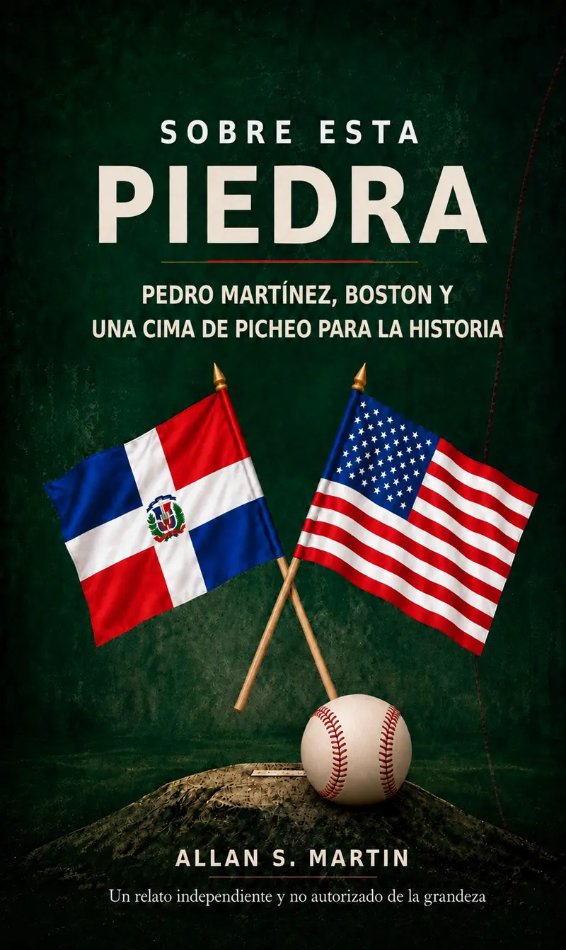 Portada de Sobre esta piedra: Pedro Martínez, Boston y una cima de picheo para la historia por Allan S. Martin — Amici Books